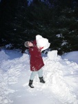 Anna having fun in the snow