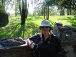 Kristen, iPod, and some sort of deer