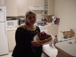 Kristen & the V-day shortcake.